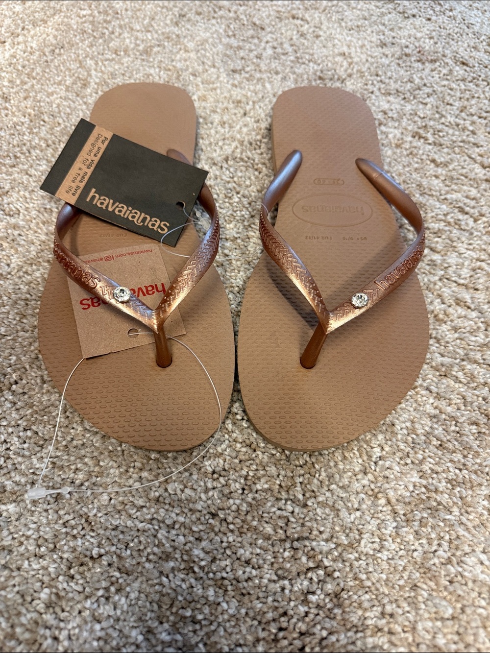 Havaianas Women’s Metallic Bronze Flip Flop Sandals